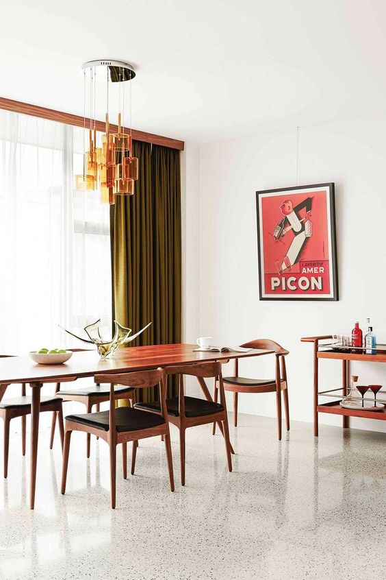 Mid century modern dining table
